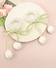 Hola Bonita Free Size Hair Rubber Bands With Pearls Applique Pack of 2 - Off White