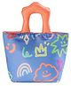 House of Quirk Insulated Lunch Bag for Office School & Travel Leakproof Tiffin Carry Bag for Men & Women   Stylish Printed Cooler Organizer - Peachy Blue