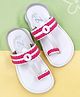 The Madras Trunk Lace Detailed Kolhapuri Sandals - White & Pink