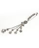 Pihoo Navratri Theme Floral & Anchor Designed Tassels Detailed Oxidized Safety Pin - Silver
