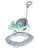 Funride Baby Walker  with Parent Handle Rod  Foldable Activity Walker with Adjustable Height and Parent Handle Rod  - Green Grey