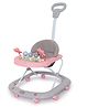 Funride Baby Walker with Parent Handle Rod Foldable Activity Walker with Adjustable Height & Parent Handle Rod  - Pink Grey