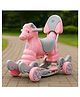 Funride Musical Rocking Horse Ride On - Pink Grey