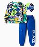 OLLINGTON ST. Cotton Full Sleeves Printed Sweatshirts & Joggers - Multicolor & Blue