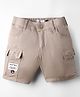 Noddy Typography Printed Shorts - Khaki