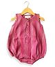 Mamma's Bear Premium Cotton Woven Sleeveless Striped Onesie - Dark Pink