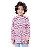 Kiddopanti Rayon Woven Graphic Zig Zag Printed Short Kurta - Multi Color