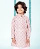 Kiddopanti Rayon Woven Full Sleeves Ethnic Motif Printed Kurta - Orange