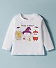 Doodle Poodle 100% Cotton Knit Full Sleeves T-Shirt with Halloween Print - White