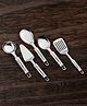 Sanjeev Kapoor Stainless Steel  Pipe Handle Serving Tool Set  5 Pcs | Includes Rice Server, Pan Spoon, Slotted Turner, Cake Server & Ladle | Premium Stainless Steel
