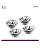 Sanjeev Kapoor Stainless Steel  Decorative Diya Set  4 Pcs | Traditional Design for Festive Decoration