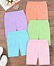 Trampoline Cotton Lycra Knit Pack Of 5 Solid Cycling Sports Shorts - Multi Colour