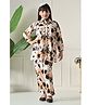 Bella Moda Cotton Woven Full Sleeves Abstract Printed Shirt Style Top & Coordinating Pant Set - Multi Colour