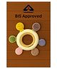 Badal Kidz BPA-Free & BIS Approved Wooden-Silicone Flower Teether for Babies - Textured Surface for Gum Relief (0M+) - Light multi