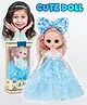 Fiddlerz Little Milly Doll Toy for Girls Cute Fashion Doll with Long Hair Pretend Play and Gifting Toy Suitable for Kids Aged 3 Years and Above (Blue)