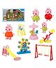 Fiddlerz Amusement Park Playset for Kids with Family Figurines Swing Slide Ferris Wheel Seesaw Rotating Ride and Park Accessories Pretend Toy Set