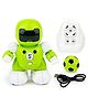 Fiddlerz RC Intelligent Robot Football Toy for Kids with Remote Control LED Lights Flip Dance Action Voice Button and Rechargeable Battery Fun Learning Toy for Boys and Girls Age 3 and Above (Green)