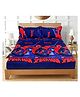 BHAIJI BEDSHEETS Spider Man Glace Cotton Bed Sheet Double Bed With 2 Pillow Covers Kids Cartoon Prints