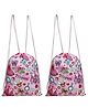 Happile  set of 2 princess Theme Designed Drawstring Bag- pink
