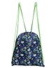 Happile  Football Theme Designed Drawstring Bag  Blue Green