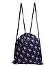 Happile  Space Theme Designed Drawstring Bag  Blue
