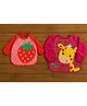 Badal Kidz Long Sleeve Bibs, Waterproof Baby Bibs, Toddler Sleeved Bib, Baby Smock for Eating Feeding, 0-24 Months -Red & Pink