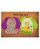 Badal Kidz Long Sleeve Bibs, Waterproof Baby Bibs, Toddler Sleeved Bib, Baby Smock for Eating Feeding, 0-24 Months -Purple & Green
