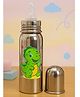 Badal Kidz Baby Feeding Bottle, Steel Body with Nipple & Cap 250 ml (Dinosaur Design)
