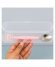 Badal Kidz 2 In 1 Spoon Fruit Scrapping One Side and Other Soft Silicone Spoon- Pink