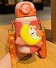 Badal Kidz Cute Bunny Design Sipper Bottle with Adjustable Strap - Leakproof & Portable for Kids - 500ml (Pink)