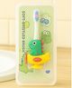 Badal Kidz Baby Soft Bristle Toothbrush with Dinosaur Handle - Gentle Oral Care with Travel Case (6M Plus) - Green
