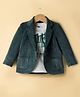 Robo Fry Cotton Woven Full Sleeves Solid Blazer With Printed Inner Tee - Olive Green
