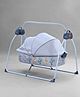 Babyhug SE Automatic Baby Swing Cradle With Remote Controller- Light Grey| 5 Swing Speed| Quilted Bassinet| Works on Battery & Adapter| Pre-set Off Timer| In-built Music| Canopy Style Mosquito Net