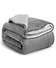 Oyo Baby Solid Single Sherpa Square Blanket for AC Room  (Woollen Blend, Grey)