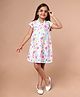 PINK MERMAID Cotton Knit Cap Sleeves Dots Printed Dress - Multi Colour