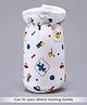 Babyhug Feeding Bottle Cotton Cover With Elastic Neck Car Print Medium - White - Fits Upto 200 ml Bottle
