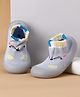 Cute Walk by Babyhug Slip On Sock Shoes With Cat Design - Blue