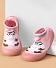Cute Walk by Babyhug Sock Shoes with Cartoon Print - Pink