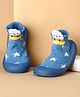 Cute Walk by Babyhug Sock Shoes With Star Design - Blue