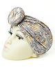 The little lookers Cotton Knot Detailed Paisleys Printed Turban Cap - Purple