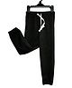 The little lookers Cotton Spandex Knit Solid Joggers - Black