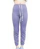 The little lookers Cotton Spandex Knit Ribbed Joggers - Purple