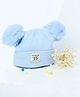 The little lookers Knit Pom Pom Detailed Cap - Sky Blue