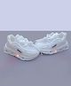 FEETWELL SHOES Abstract Designed LED Lace Up Shoes - White