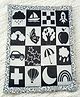 Fabrify Tummy Time Floor Mat, Double High Contrast Play and Pat Activity Mat Black and White, Great Gift for Infants Boys and Girls (Black and White)