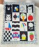 Fabrify Tummy Time Floor Mat, Double High Contrast Play and Pat Activity Mat Black and White, Great Gift for Infants Boys and Girls (Red and White)