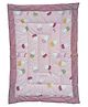 Fabrify 100% Cotton Newborn Baby Godadi, Baby Bed, Mattress, Rilka, Bedsheet Combo Set Soft Cotton godi, Godari, Baby Bed, Crib Sheet Rabbit Print  - Pink