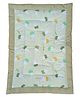 Fabrify 100% Cotton Newborn Baby Godadi, Baby Bed, Mattress, Rilka, Bedsheet Combo Set Soft Cotton godi, Godari, Baby Bed, Crib Sheet Rabbit Print - Green