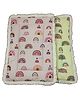 Fabrify 100% Soft Cotton New Born Baby Lacy Cotton Bed |Frill Mattress | Godari | Godali | Crib Sheet | Bedding Set | Godadi | Baby Mattress Rainbow (Pack of 2) (Pink /Green)( Pack of 2)