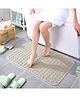 SYGA Non-Slip PVC Bathroom Floor Mat for Shower & Toilet - Non-Slip Shower Mat with Drain Holes Suction Cups, Anti-Fall Floor Mat, 36 X 68 cm - Khaki